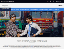 Tablet Screenshot of customercare-cv.tatamotors.com